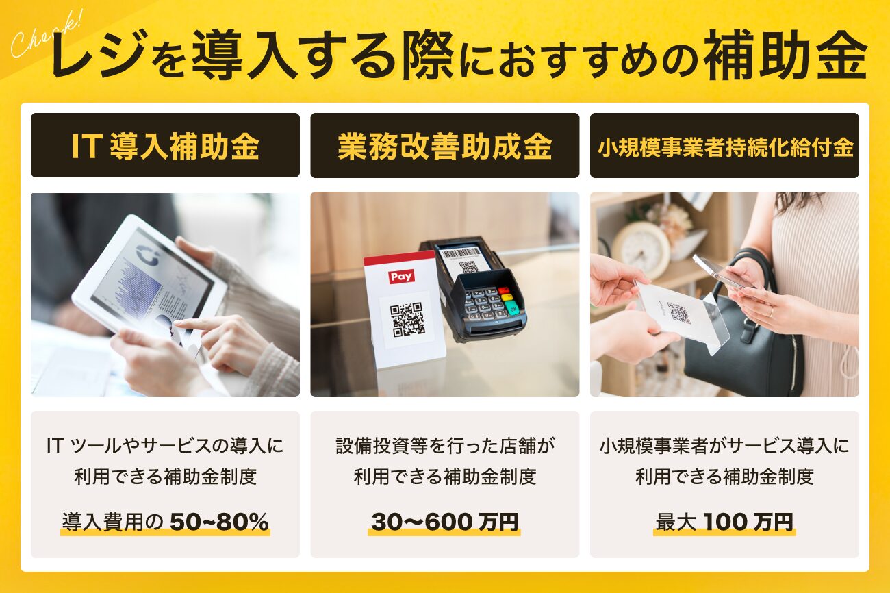 レジを導入する際におすすめの補助金