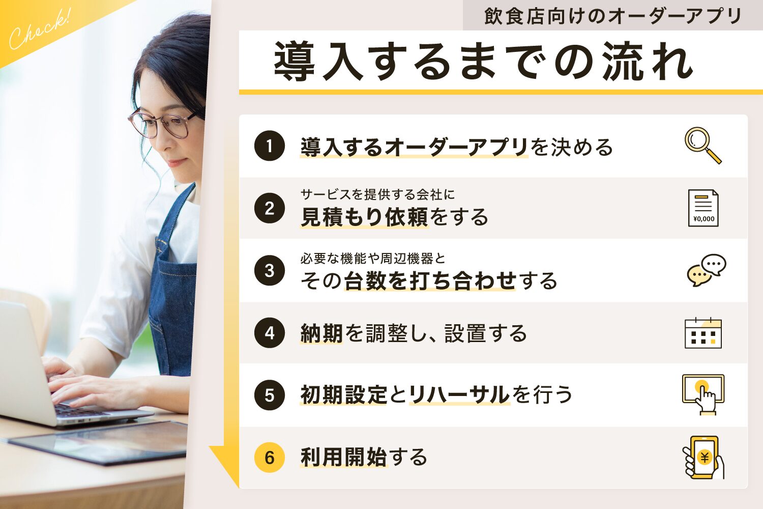 飲食店向けのオーダーアプリを導入するまでの流れ