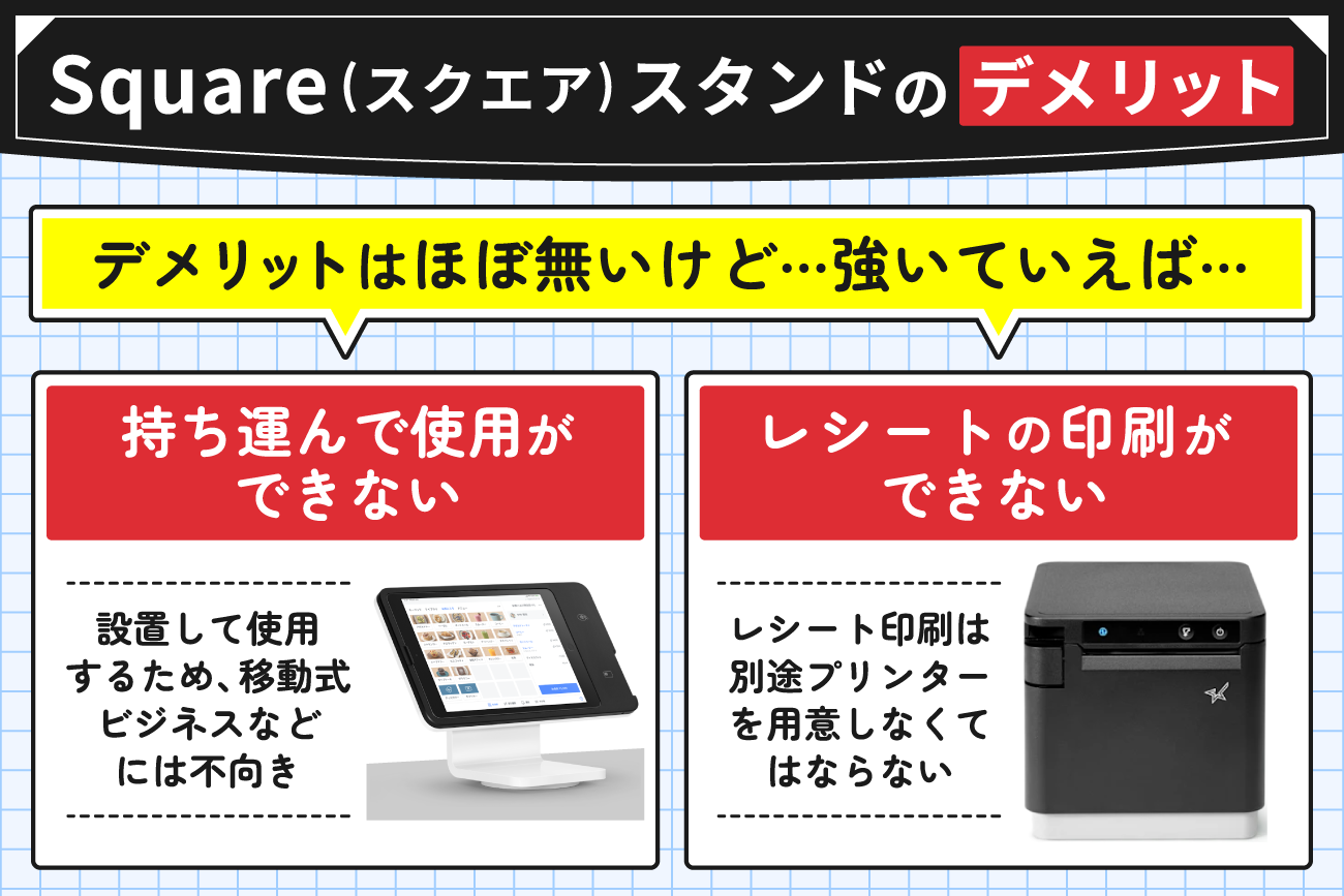 Square(スクエア)スタンドのデメリット