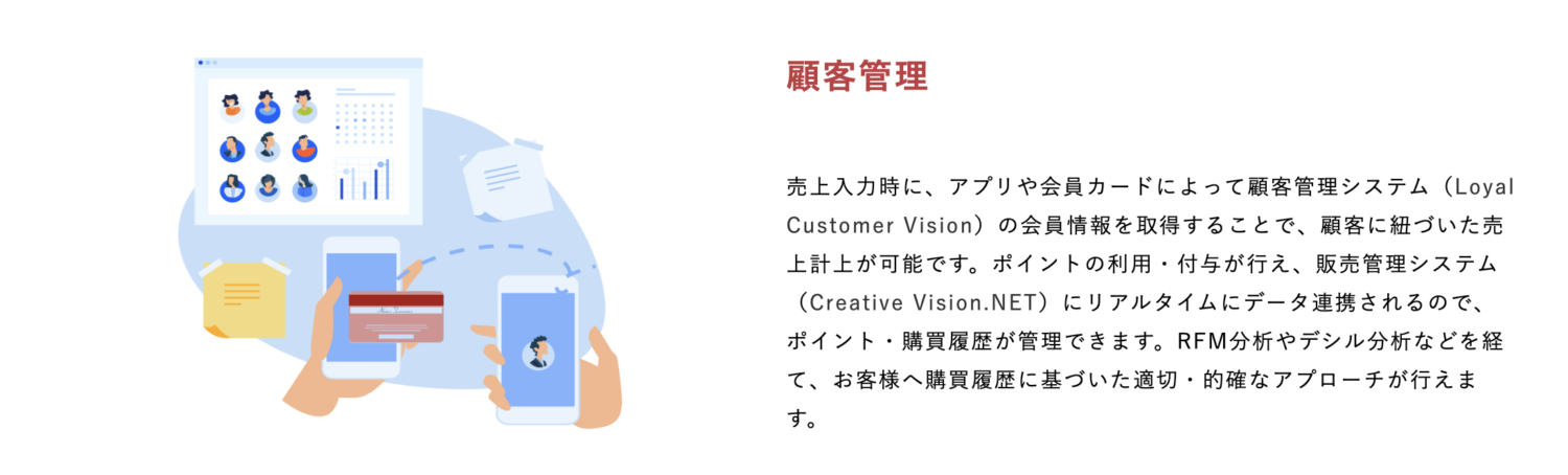 Creative Vision.NET POSの顧客管理機能