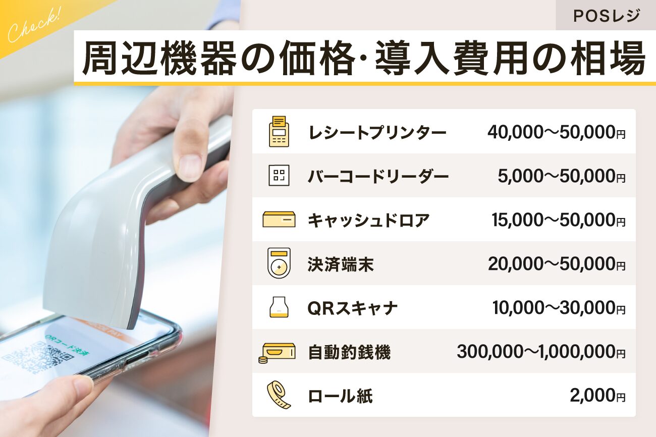 POSレジの周辺機器の価格・導入費用の相場