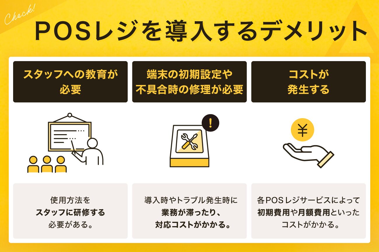 POSレジを導入するデメリット
