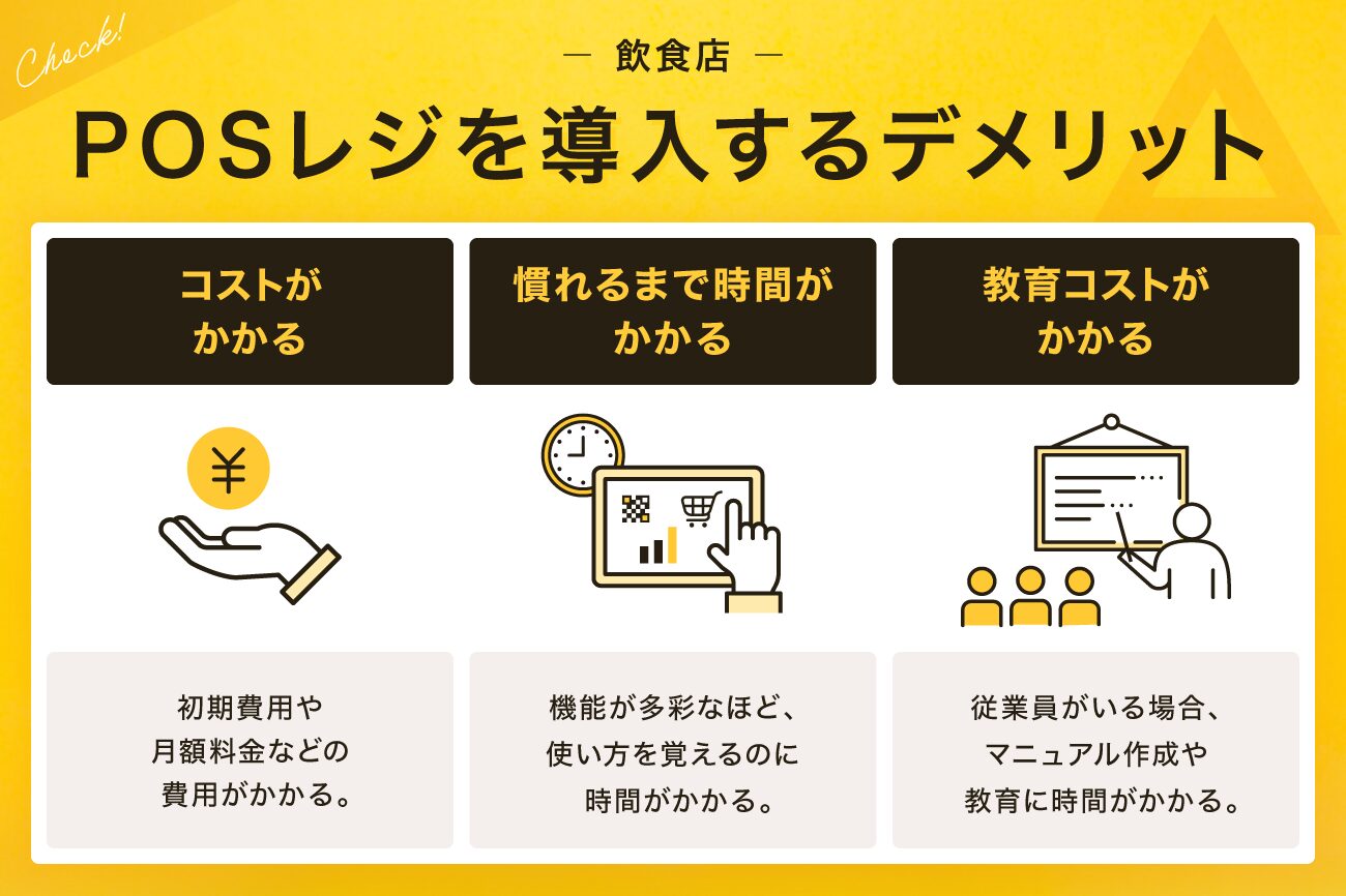 飲食店がPOSレジを導入するデメリット
