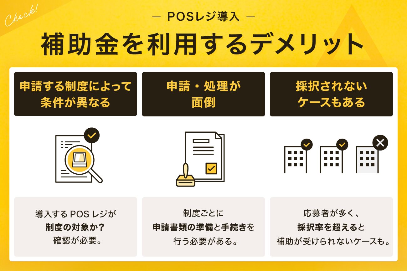 POSレジ導入で補助金を利用するデメリット