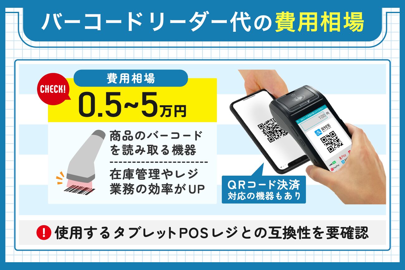 バーコードリーダー代の費用相場