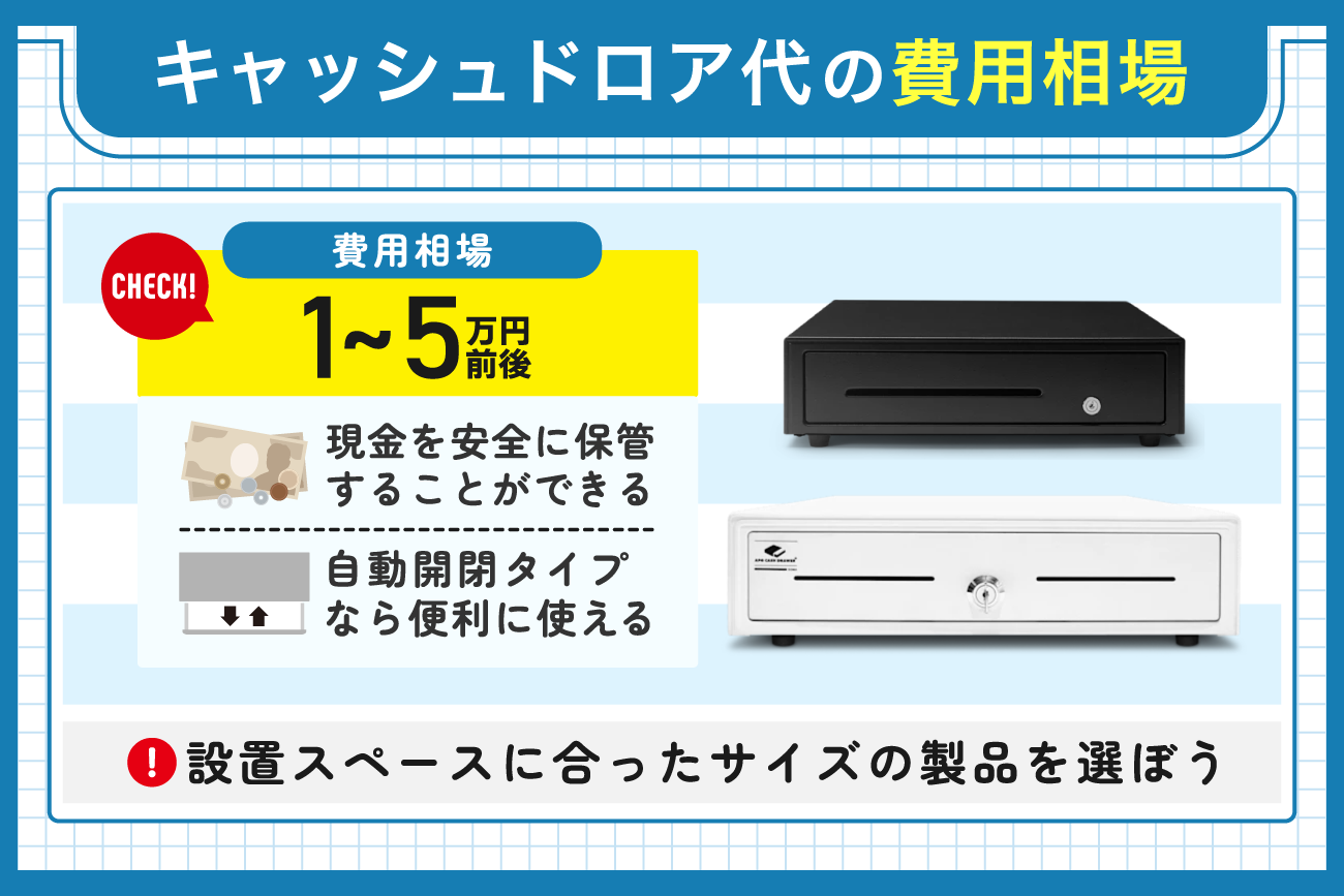 キャッシュドロア代の費用相場