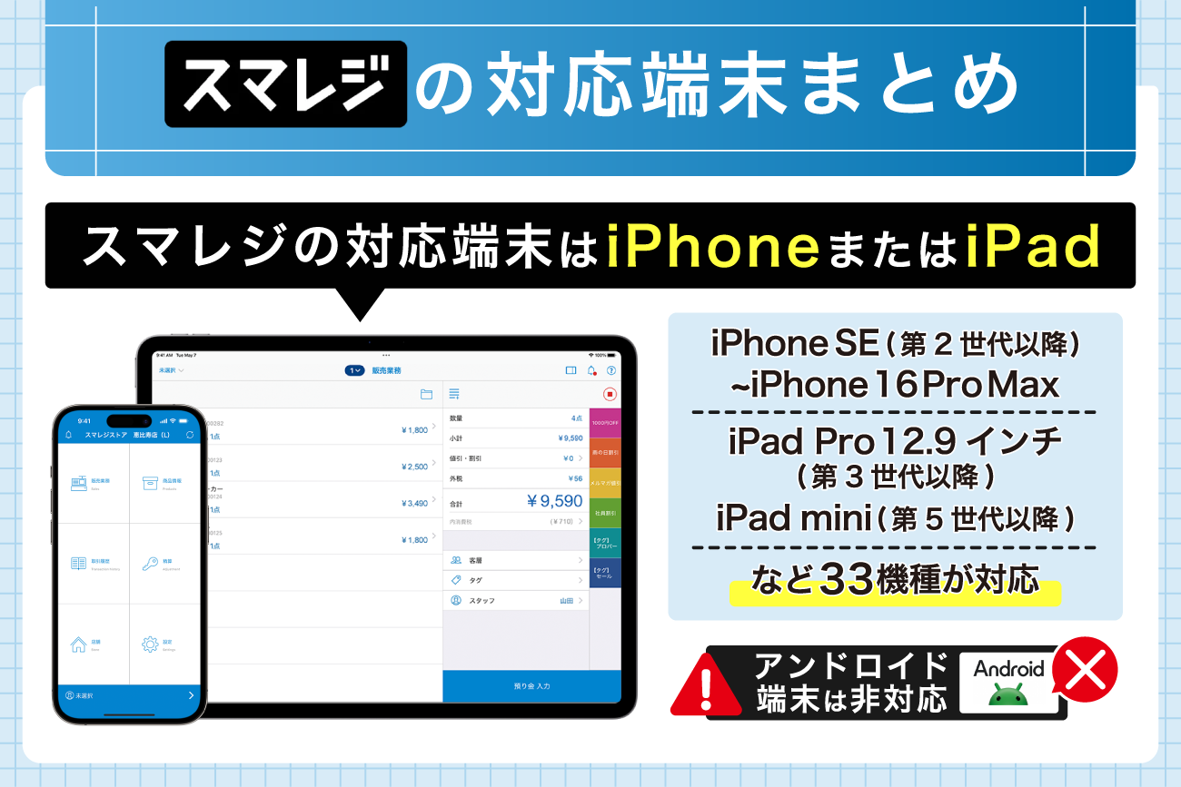 スマレジの対応端末まとめ