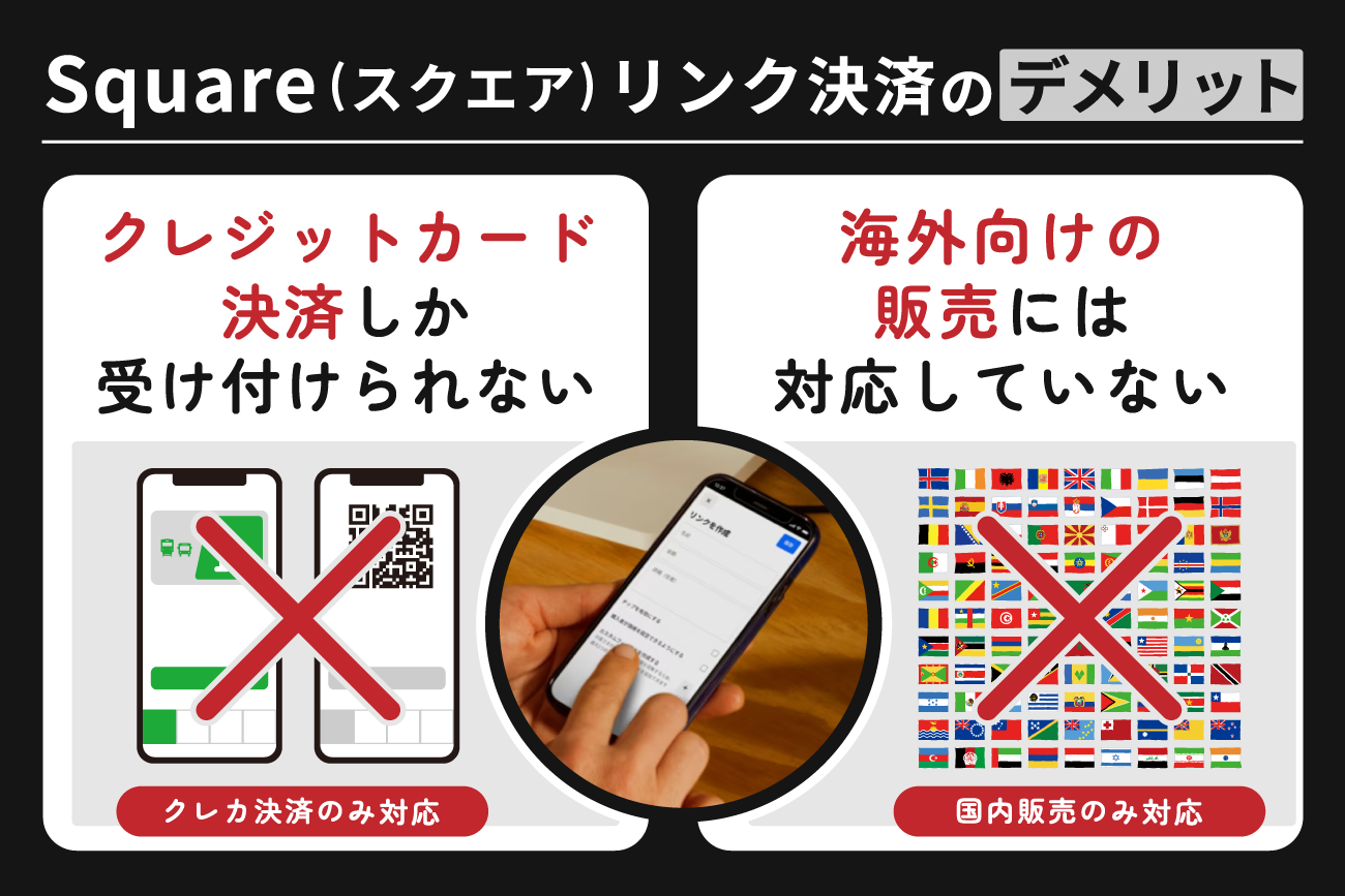 Square(スクエア)リンク決済のデメリット