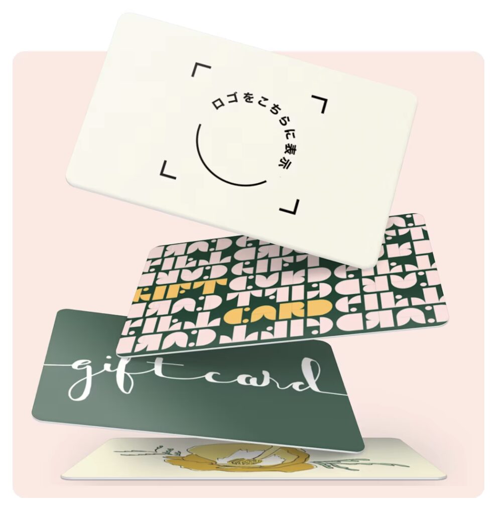 Squareのプラスチック製ギフトカード