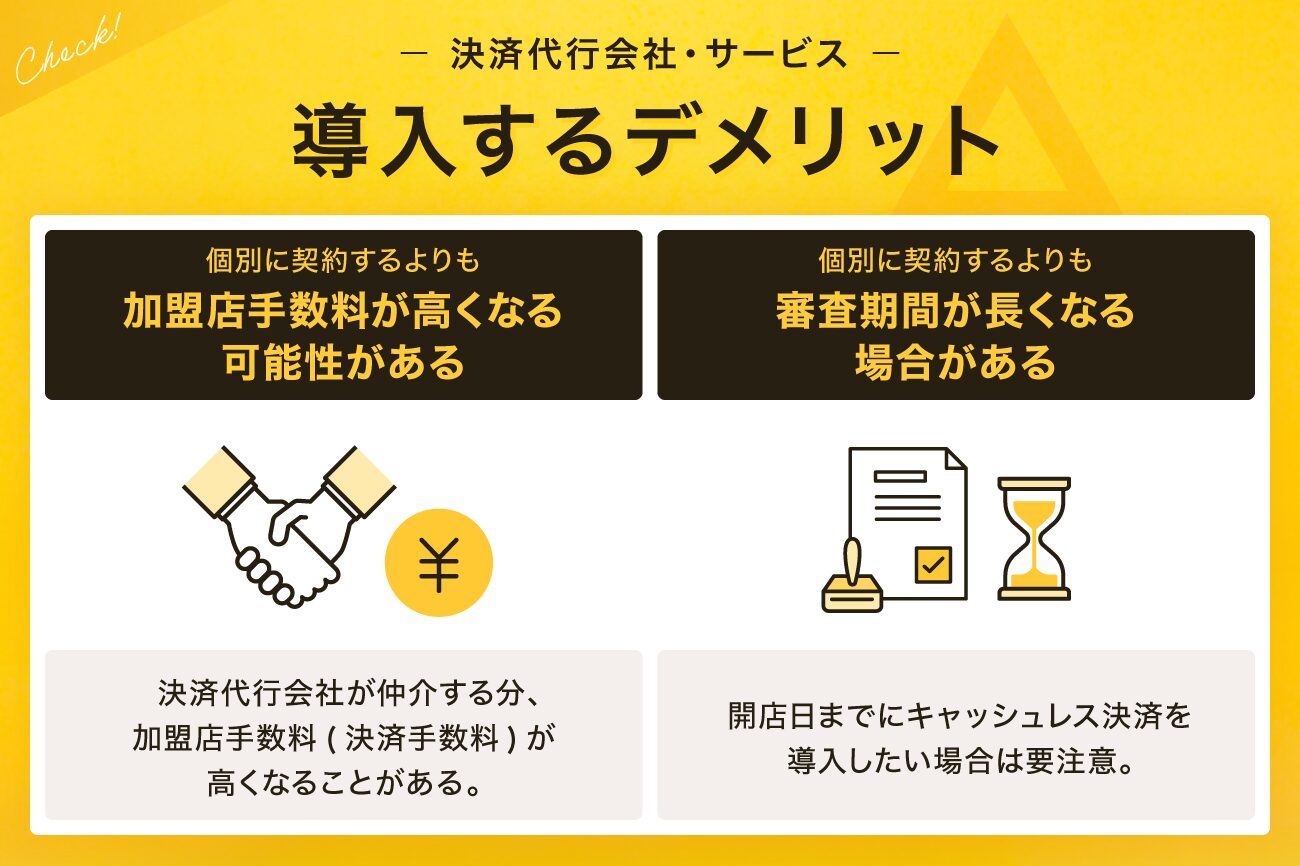 決済代行会社・サービスを導入するデメリット