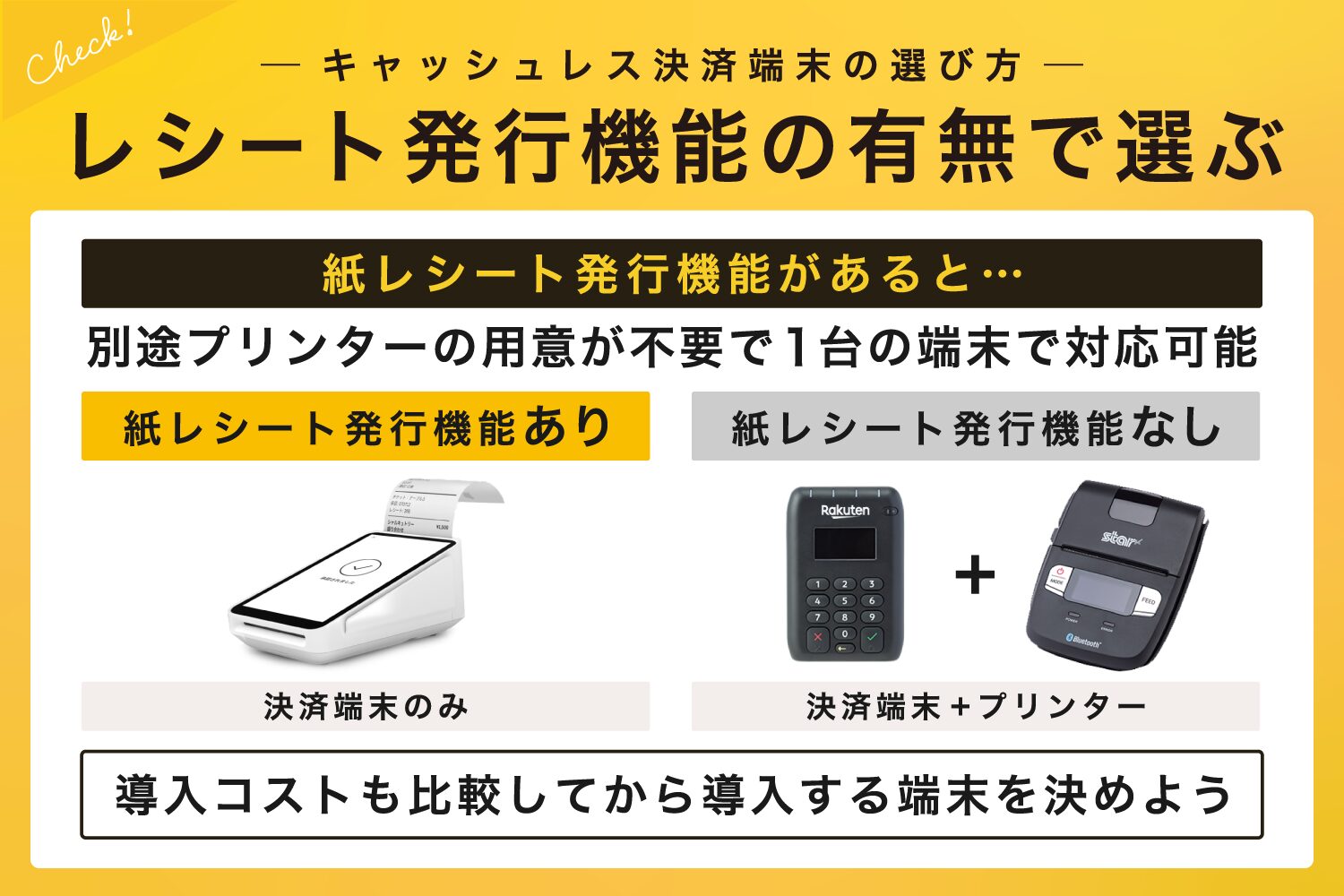 5. レシート発行機能の有無で選ぶ