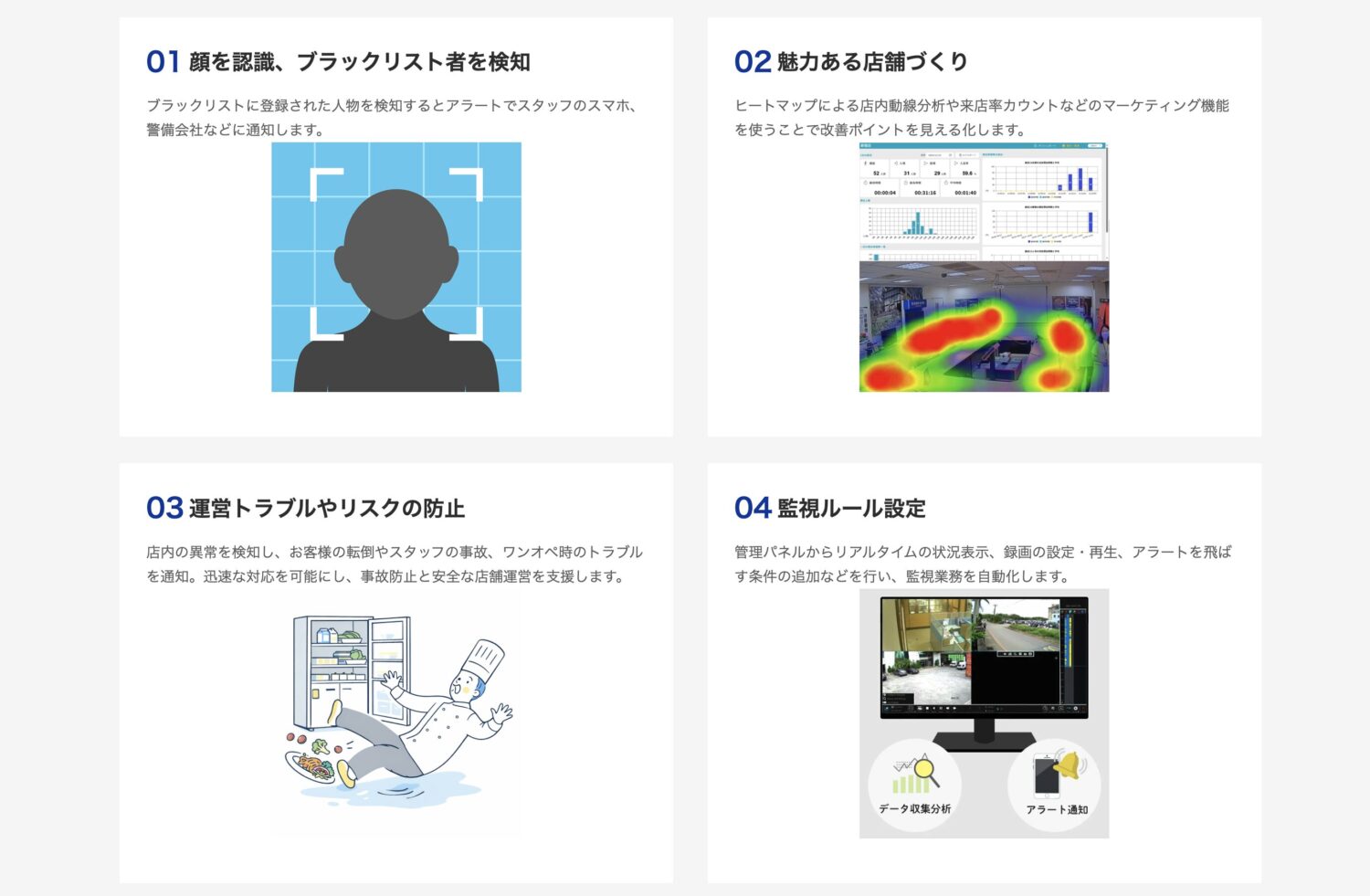 バルテックが提供する「来店分析AIカメラ」の特徴
