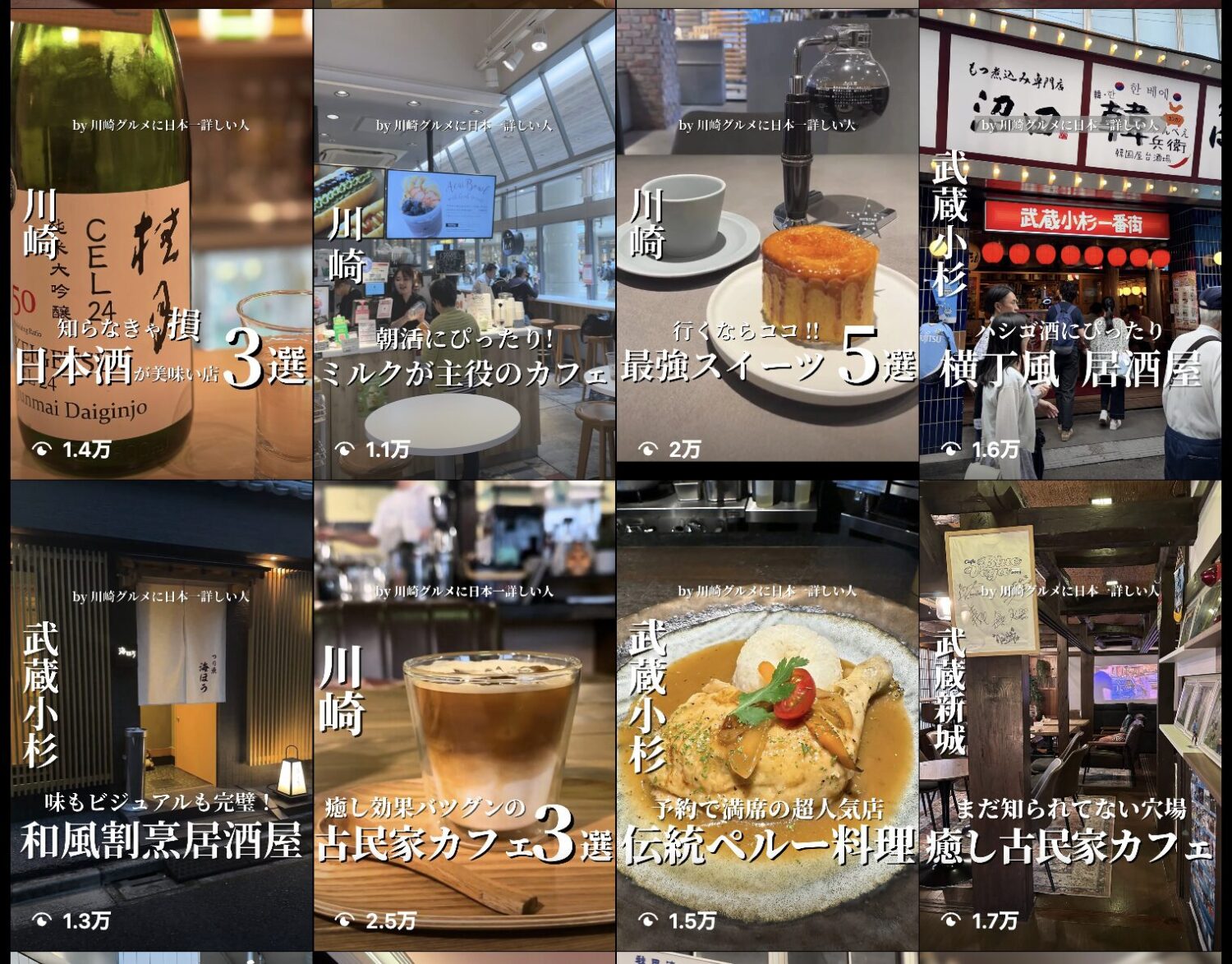 Instagramのサムネイル例