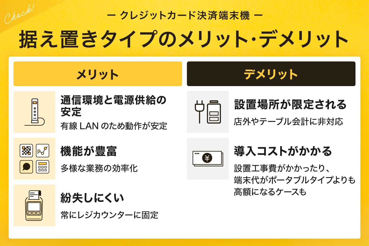 据え置きタイプのメリット・デメリット