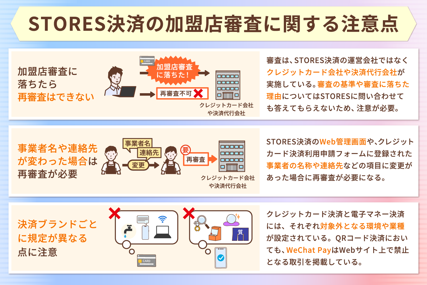 STORES決済の加盟店審査に関する注意点