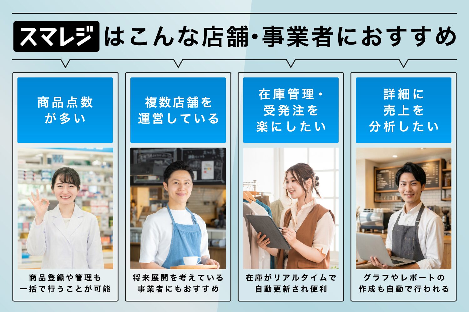スマレジはこんな店舗・事業者におすすめ