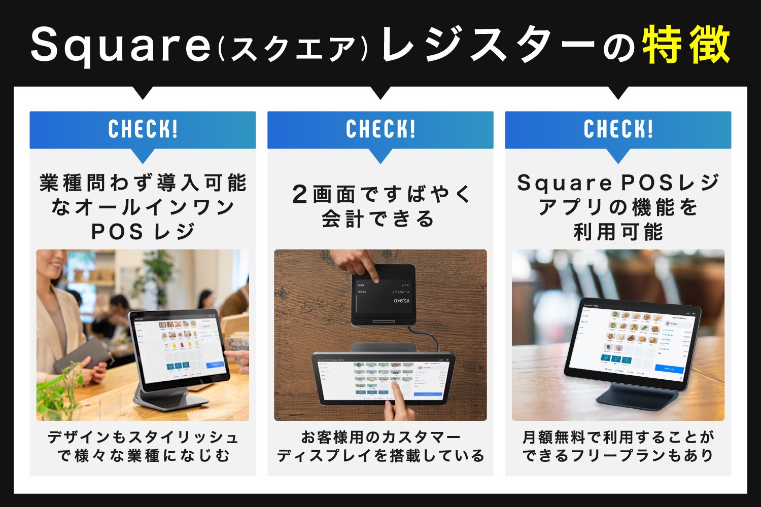 Square(スクエア)レジスターの特徴