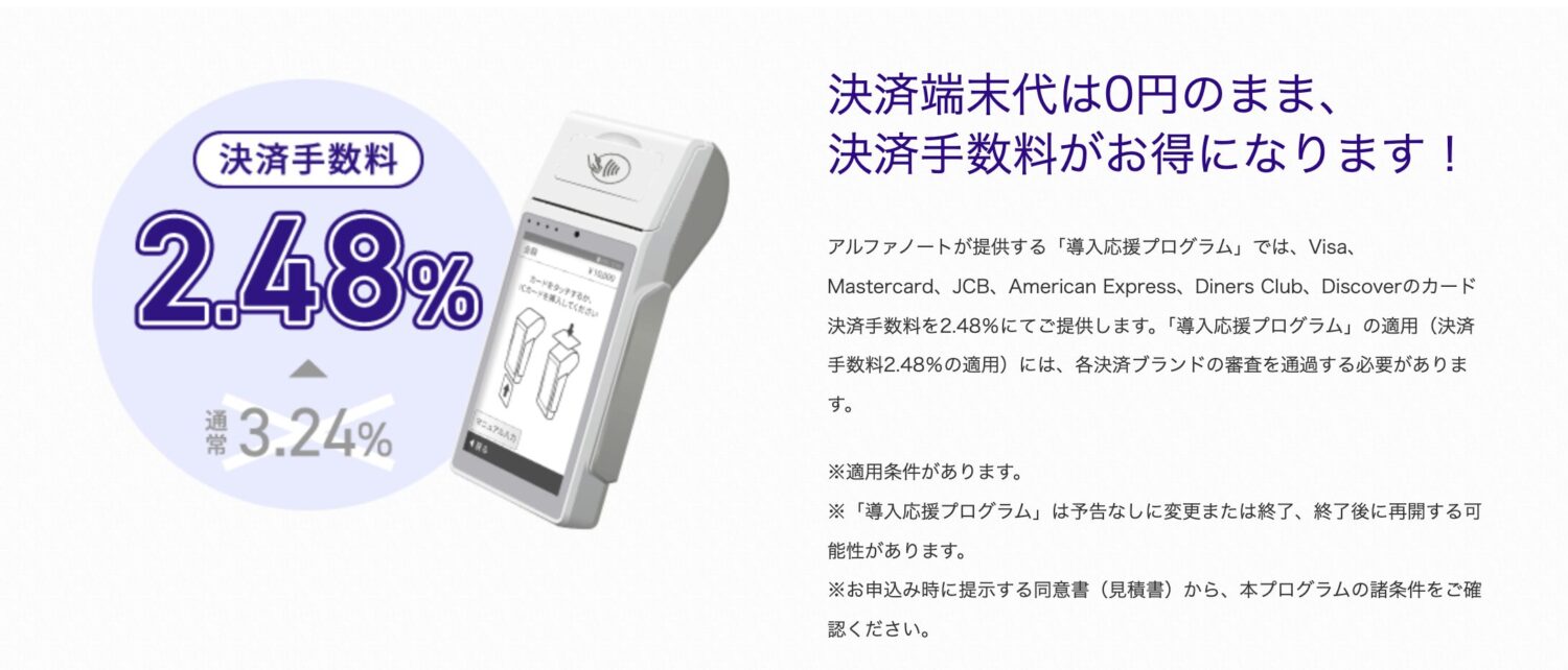 アルファノートの応援プログラム