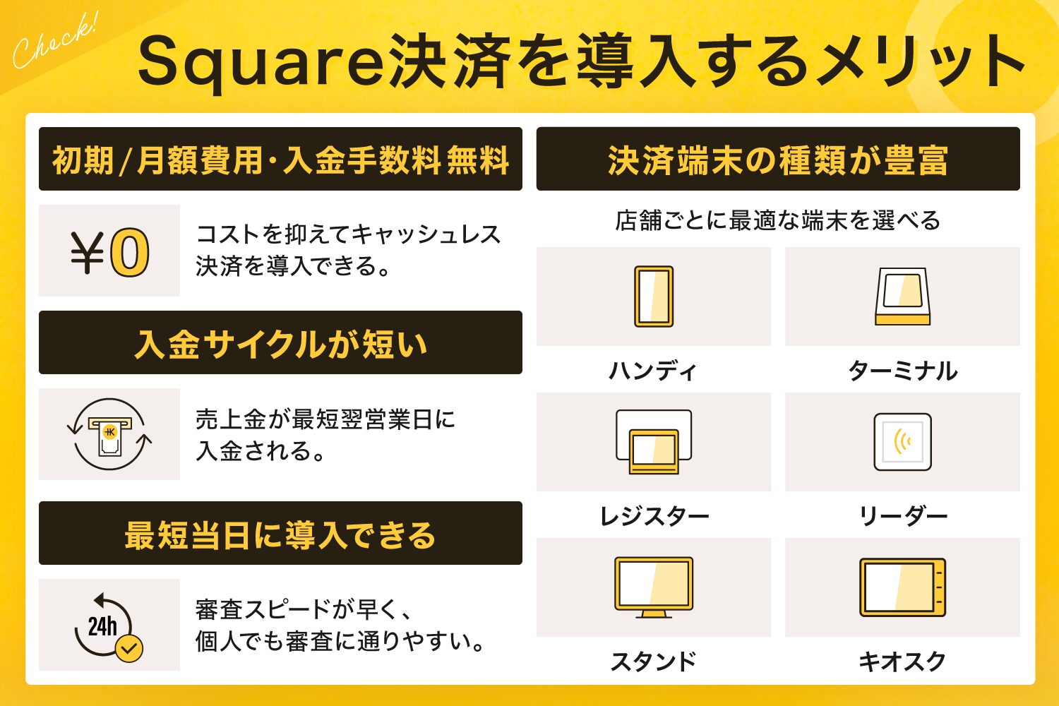 Square(スクエア)決済を導入するメリット