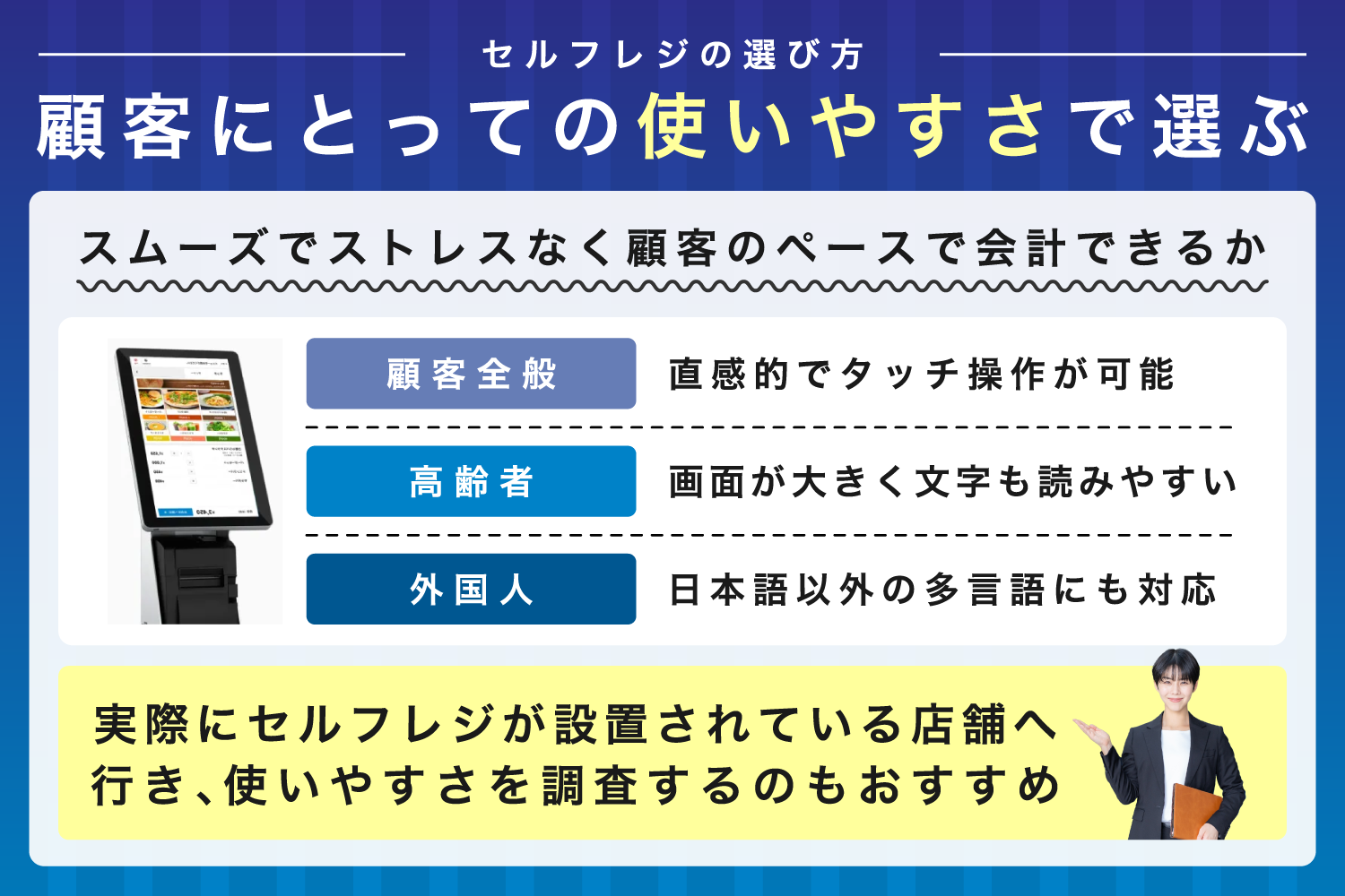 顧客にとっての使いやすさで選ぶ