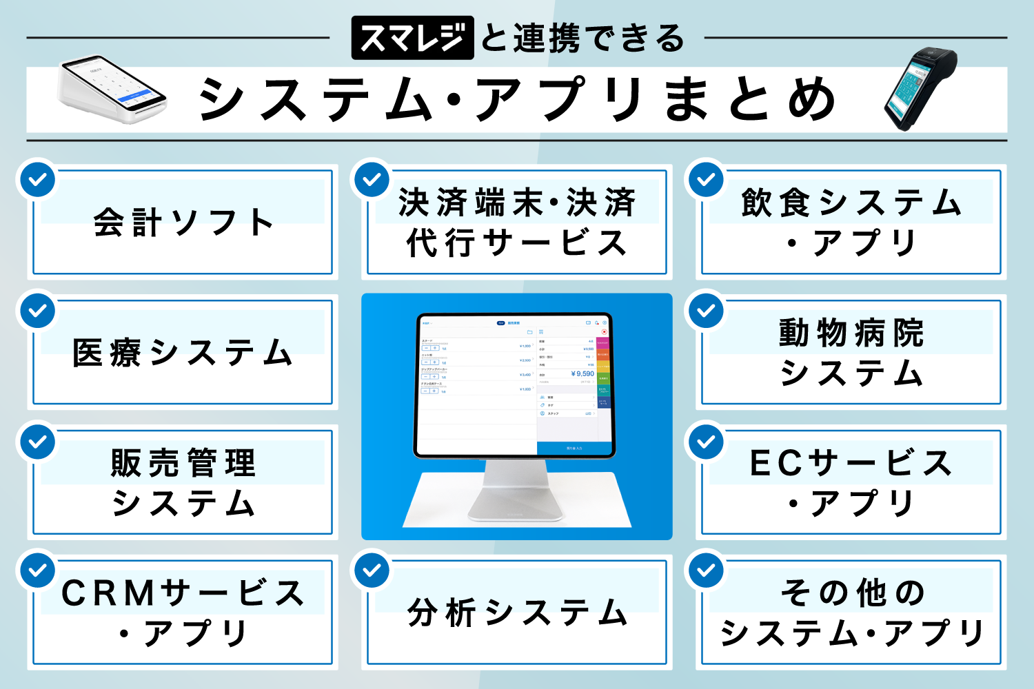 スマレジと連携できるシステム・アプリまとめ