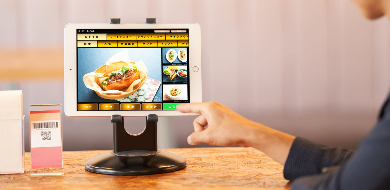 専用タブレット型のセルフオーダー