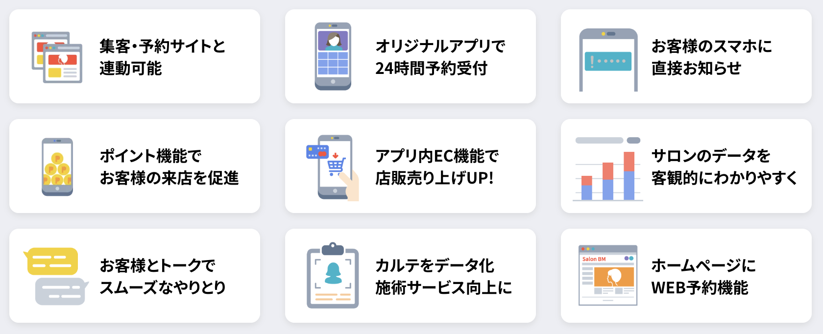 ビューティーメリットのポイント例