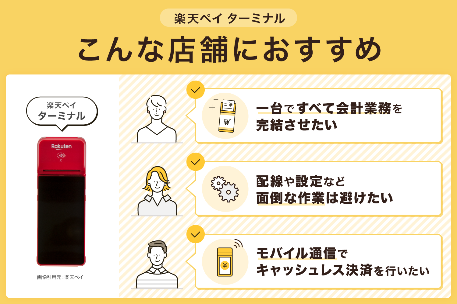 楽天ペイターミナルはこんな店舗におすすめ