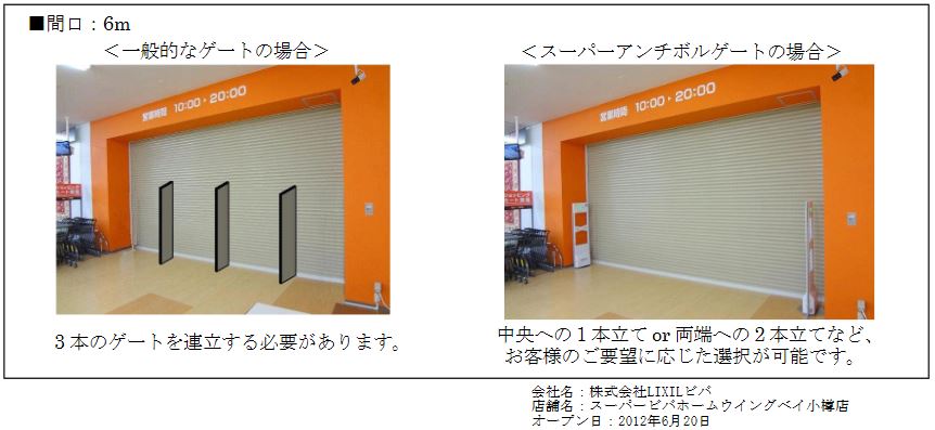 業界トップクラスとなる、最大6mの間口まで商品の感知が可能