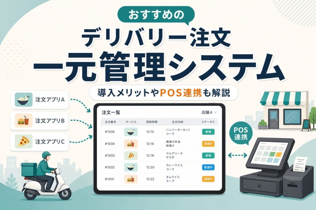 デリバリー注文一元管理システムおすすめ5選【導入メリットやPOS連携も解説】