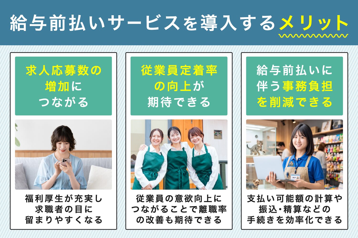 給与前払いサービスを導入するメリット