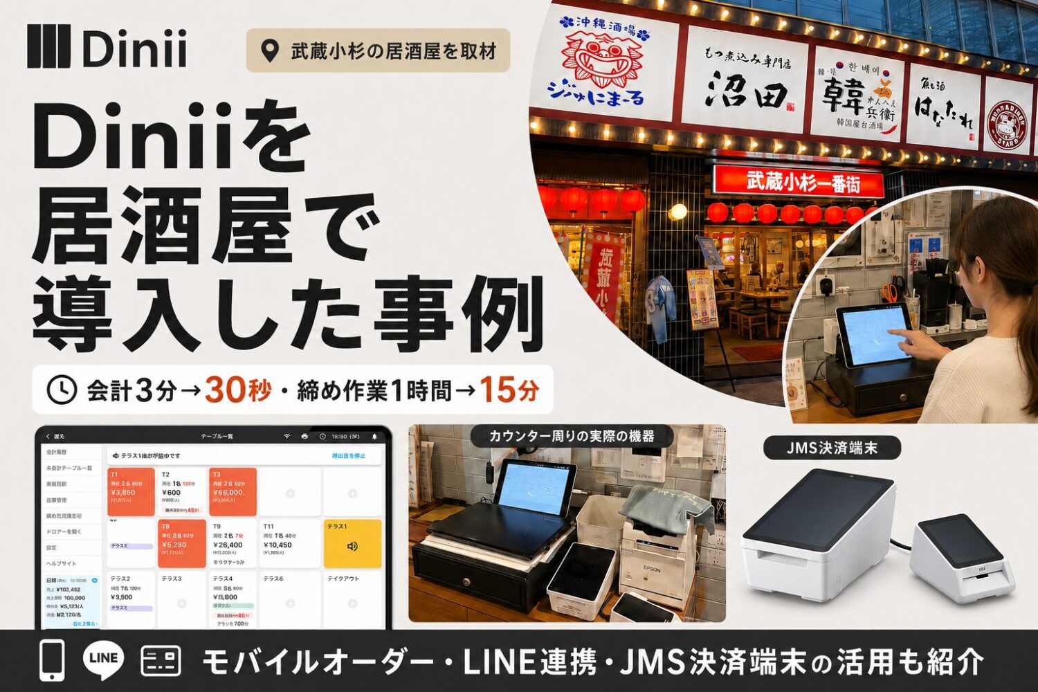 ダイニーを居酒屋で導入した事例｜会計時間が3分から30秒に短縮した使い方を取材