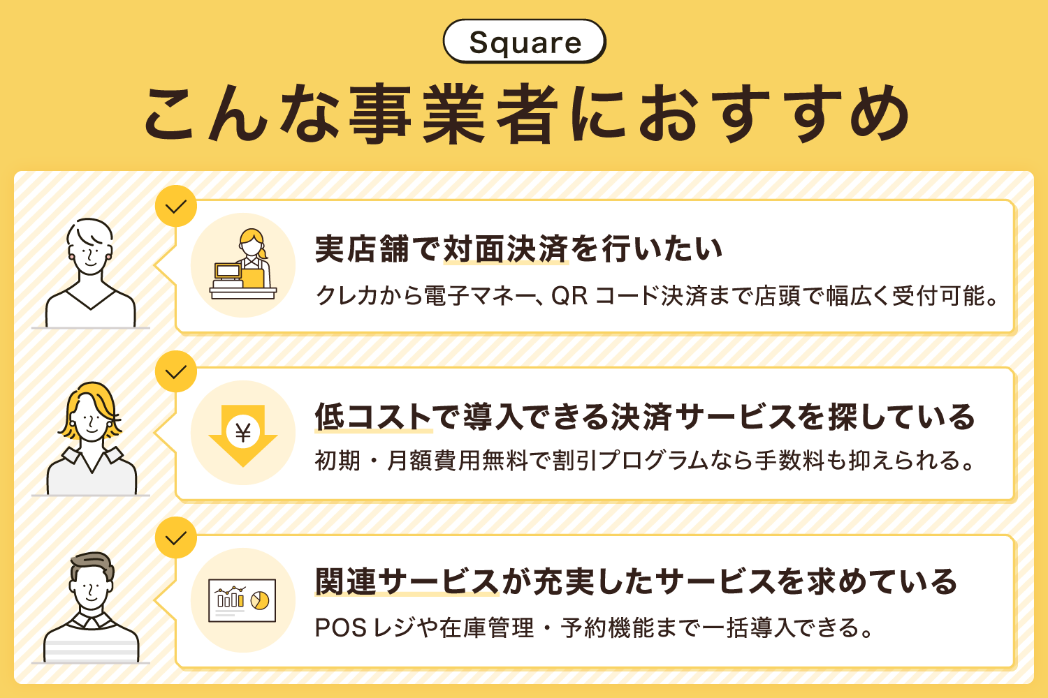 Squareはこんな事業者におすすめ