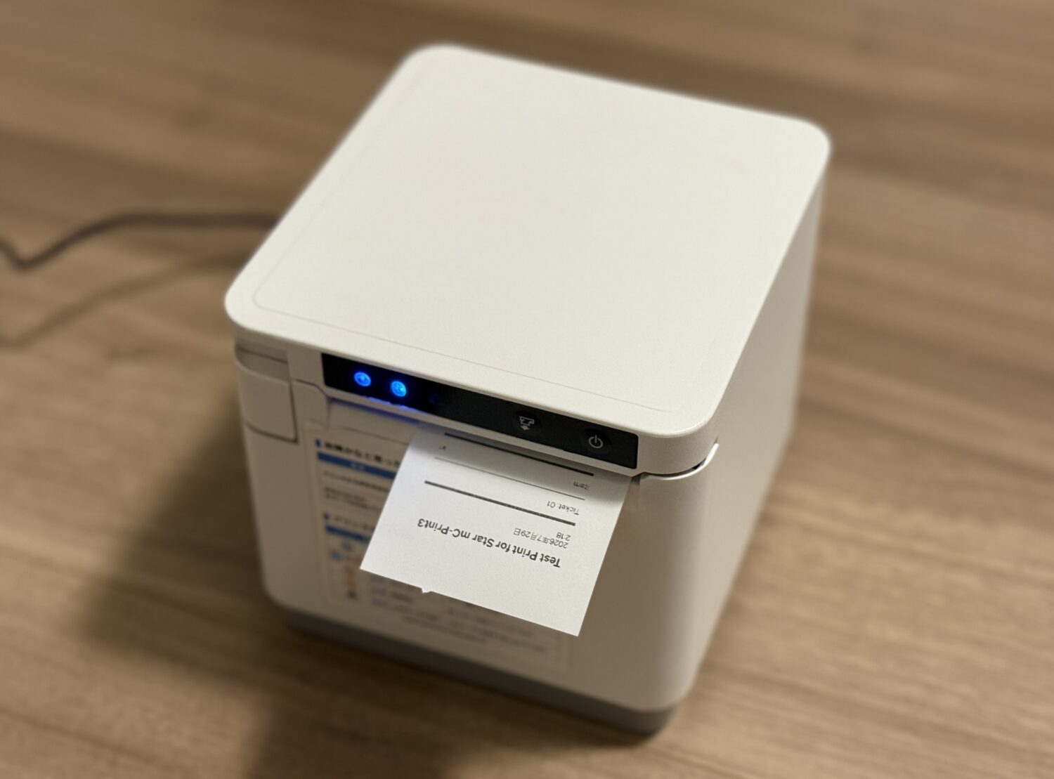 レシートプリンター(スター精密 MCP31LB WT)でSquareのテスト印刷