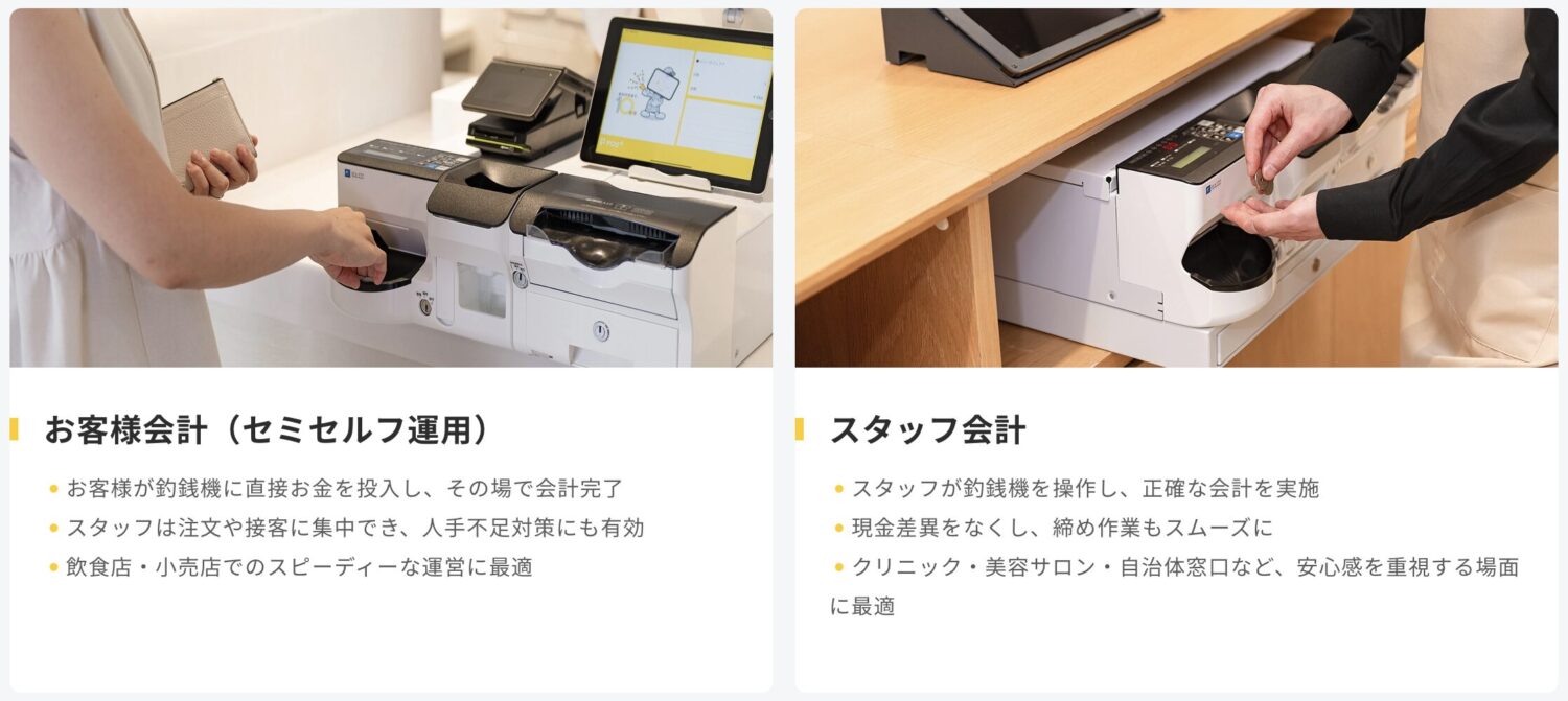 ポスタスの自動釣銭機
