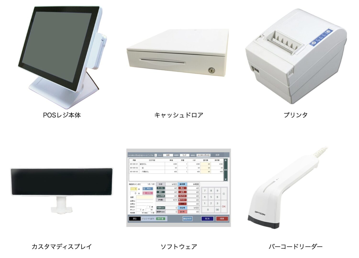 FreePOSのレンタル対象機器