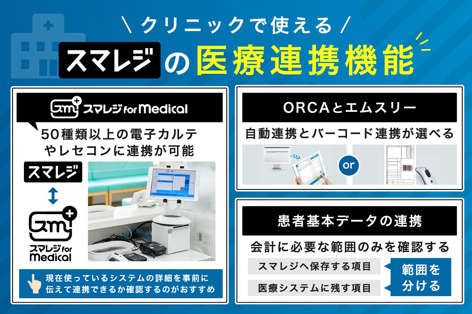 クリニックで使えるスマレジの医療連携機能