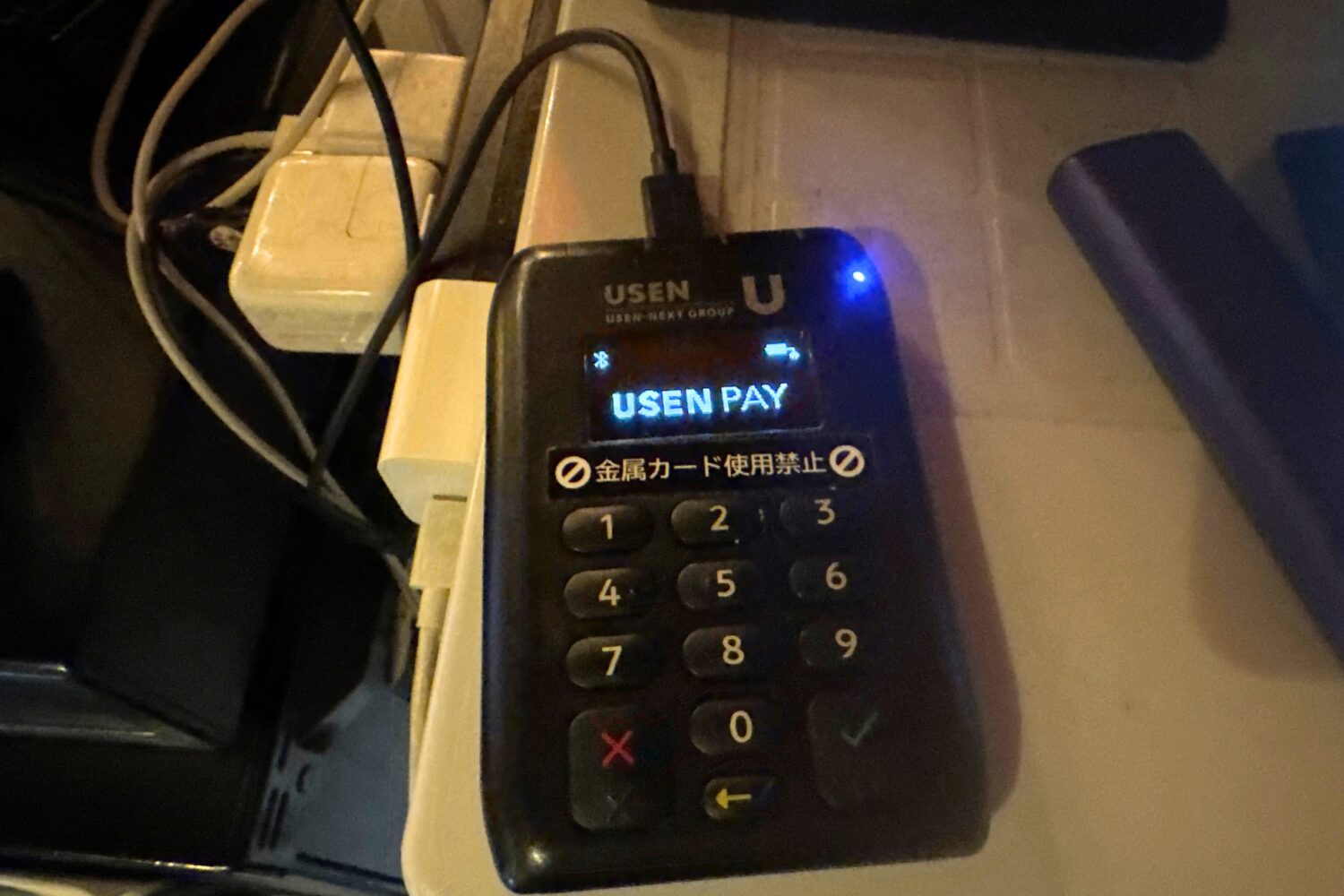 オペレッタ52で使用しているUSEN PAYのカードリーダー