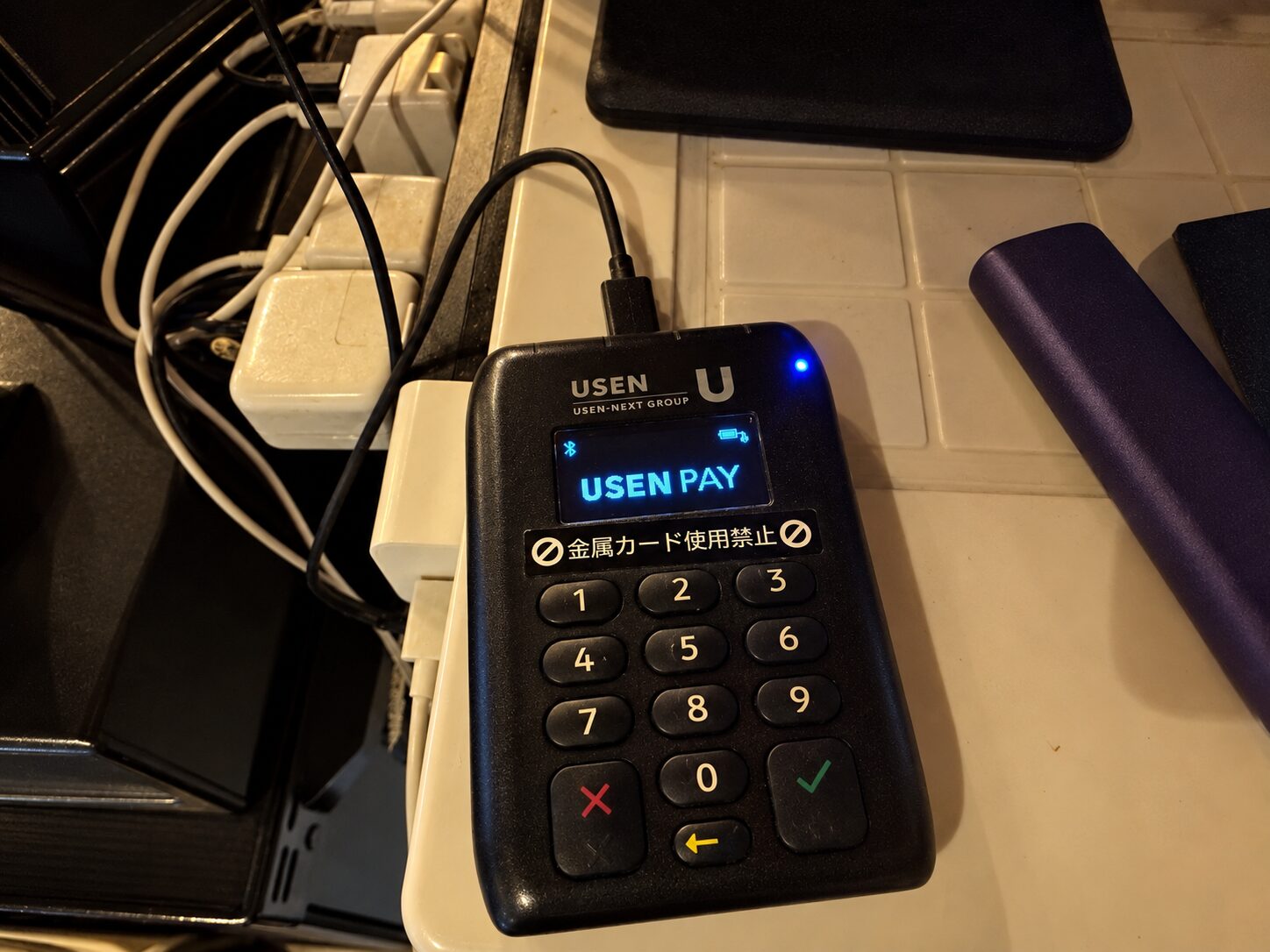オペレッタ52で使用しているUSEN PAYのカードリーダー