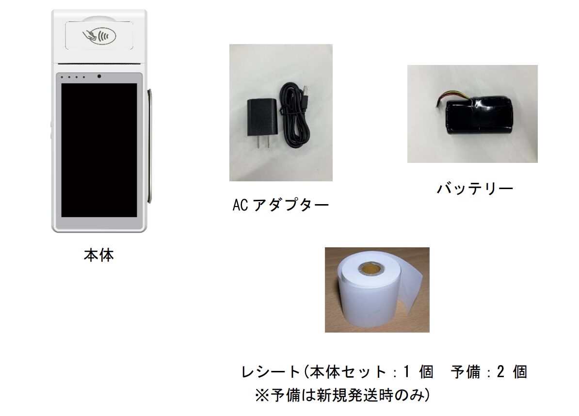 端末を受け取ったら、充電・通信・ロール紙を確認